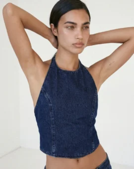 tosca halter top indigo